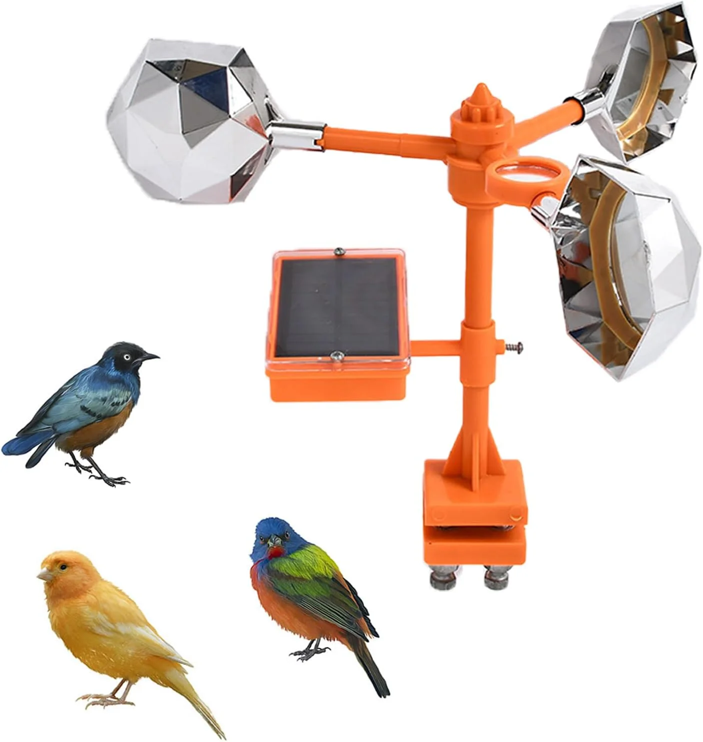 دور کننده پرندگان چرخشی 360 درجه - دور کننده بصری پرندگان با انرژی خورشیدی و بازتابنده های چند ضلعی لوزی شکل برای کنترل پرندگان در فضای باز، دستگاه بی ضرر برای دور نگه داشتن پرندگان از باغ ها و مزارع دور کننده پرندگان چرخشی 360 درجه - دور کننده بصری پرندگان با انرژی خورشیدی و بازتابنده های چند ضلعی لوزی شکل برای کنترل پرندگان در فضای باز، دستگاه بی ضرر برای دور نگه داشتن پرندگان از باغ ها و مزارع