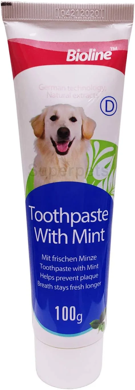 خمیر دندان بایولاین با طعم نعناع ۱۰۰ گرمی، سفید