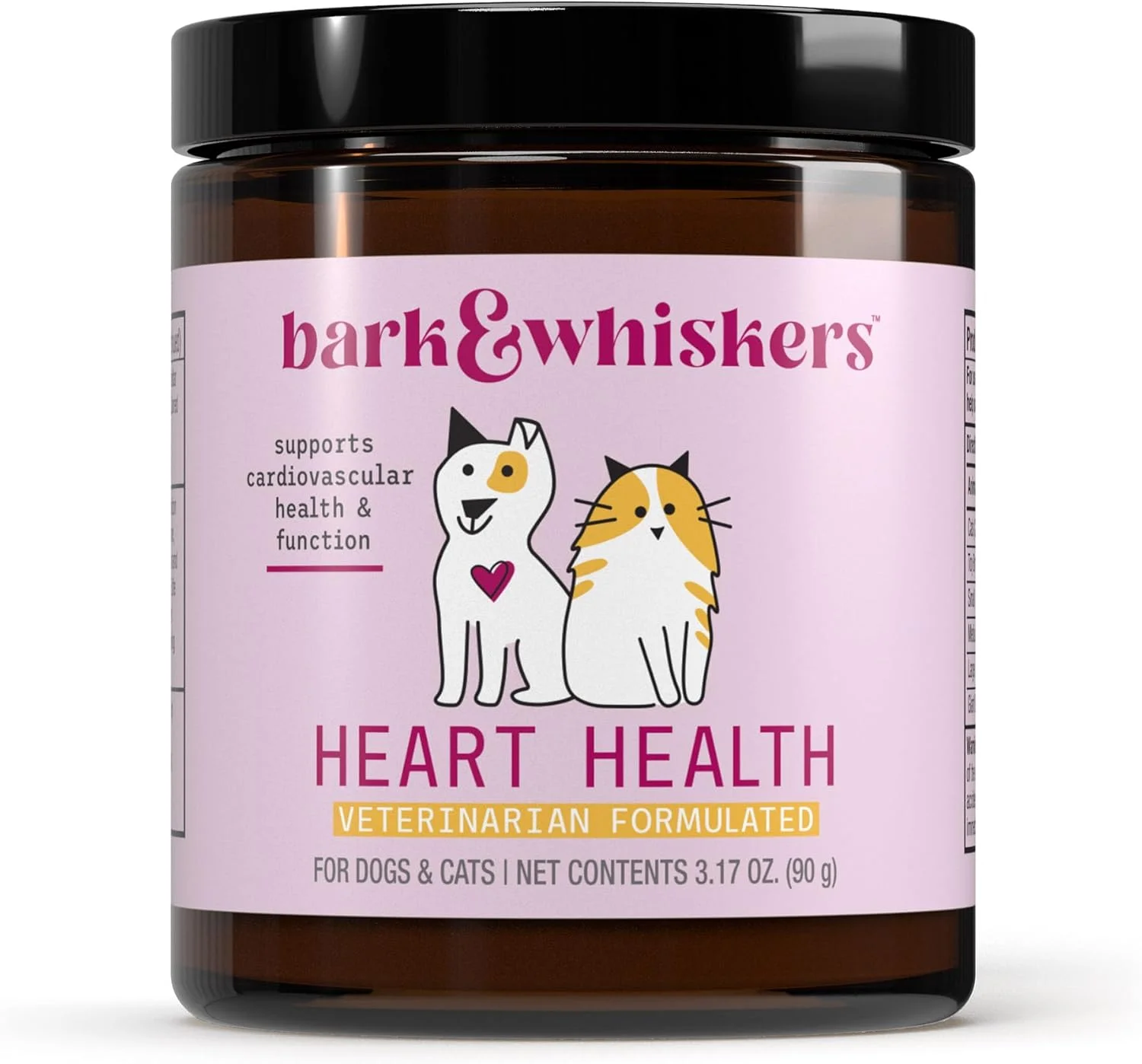 محصول سلامت قلب سگ و گربه Bark & Whiskers، 90 گرم، 90 پیمانه، طعم پنیر چدار، پشتیبانی از سلامت و عملکرد قلب و عروق، فرموله شده توسط دامپزشک، غیر GMO، دکتر مرcola محصول سلامت قلب سگ و گربه Bark & Whiskers، 90 گرم، 90 پیمانه، طعم پنیر چدار، پشتیبانی از سلامت و عملکرد قلب و عروق، فرموله شده توسط دامپزشک، غیر GMO، دکتر مرcola