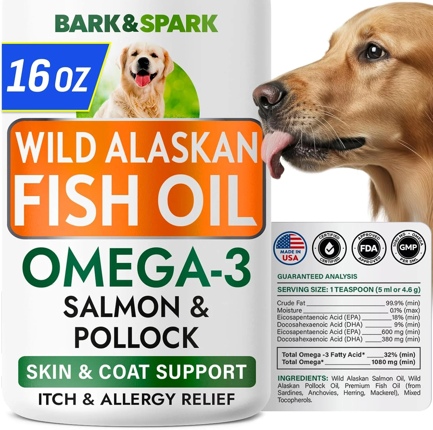 روغن ماهی امگا 3 سگ و گربه - حاوی روغن ماهی سالمون آلاسکا، مکمل مایع روغن ماهی برای حیوانات خانگی، اسیدهای چرب EPA+DHA، پشتیبانی از پوست و مو - تسکین خارش و آلرژی، مفاصل، سیستم ایمنی و سلامت قلب روغن ماهی امگا 3 سگ و گربه - حاوی روغن ماهی سالمون آلاسکا، مکمل مایع روغن ماهی برای حیوانات خانگی، اسیدهای چرب EPA+DHA، پشتیبانی از پوست و مو - تسکین خارش و آلرژی، مفاصل، سیستم ایمنی و سلامت قلب