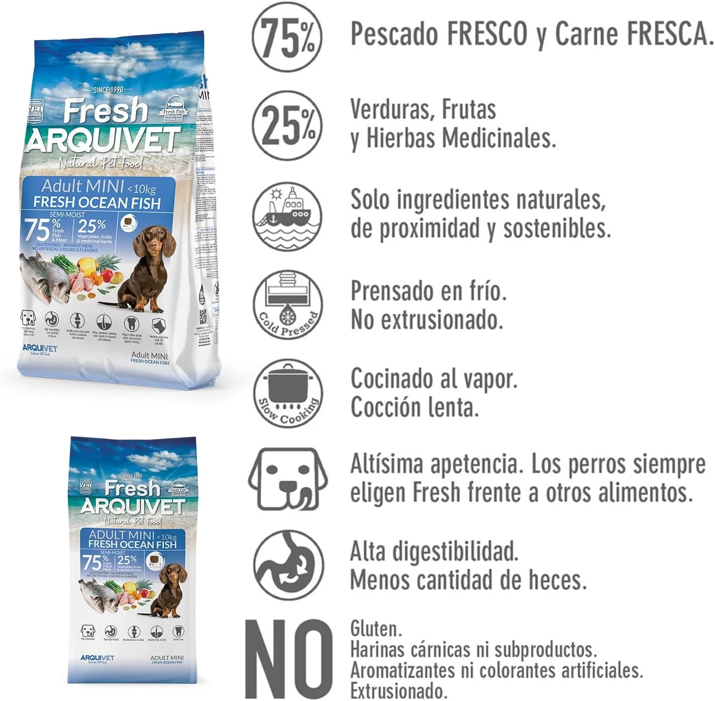 غذای نیمه مرطوب ماهی اقیانوسی آرکوییت فرش اوشن برای سگ های نژاد کوچک 2.5 کیلوگرمی غذای نیمه مرطوب ماهی اقیانوسی آرکوییت فرش اوشن برای سگ های نژاد کوچک 2.5 کیلوگرمی