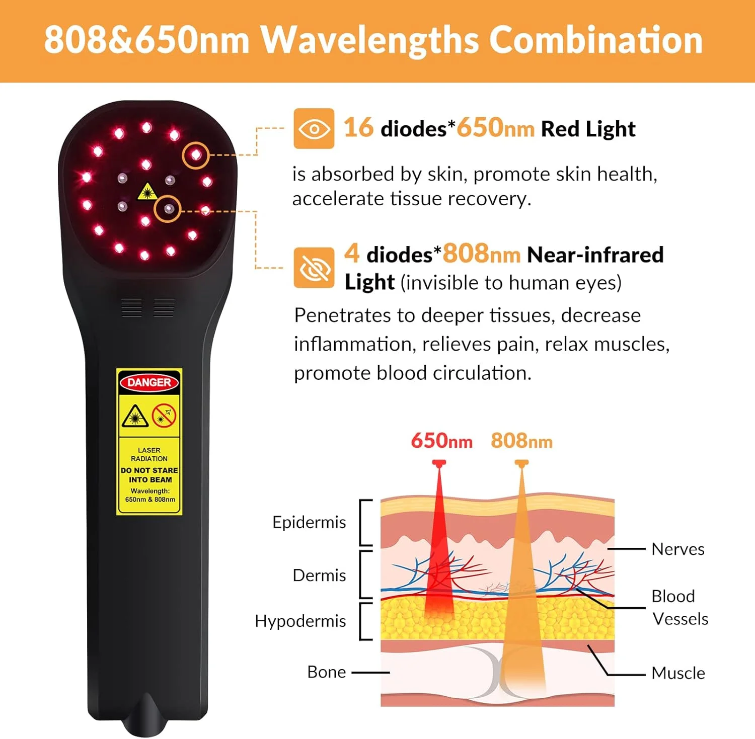 دستگاه لیزر سرد برای عضلات و مفاصل، 4x808nm+16x650nm، تسکین درد، تسریع بهبودی، نور درمانی خانگی برای سگ ها، گربه ها، اسب ها و حیوانات (مشکی) دستگاه لیزر سرد برای عضلات و مفاصل، 4x808nm+16x650nm، تسکین درد، تسریع بهبودی، نور درمانی خانگی برای سگ ها، گربه ها، اسب ها و حیوانات (مشکی)