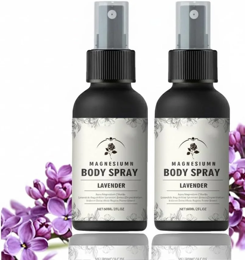 اسپری بدن منیزیم تریفی 60 میلی لیتر، اسپری روغن منیزیم خالص Betr4you برای آرامش و کاهش استرس (2 عدد)