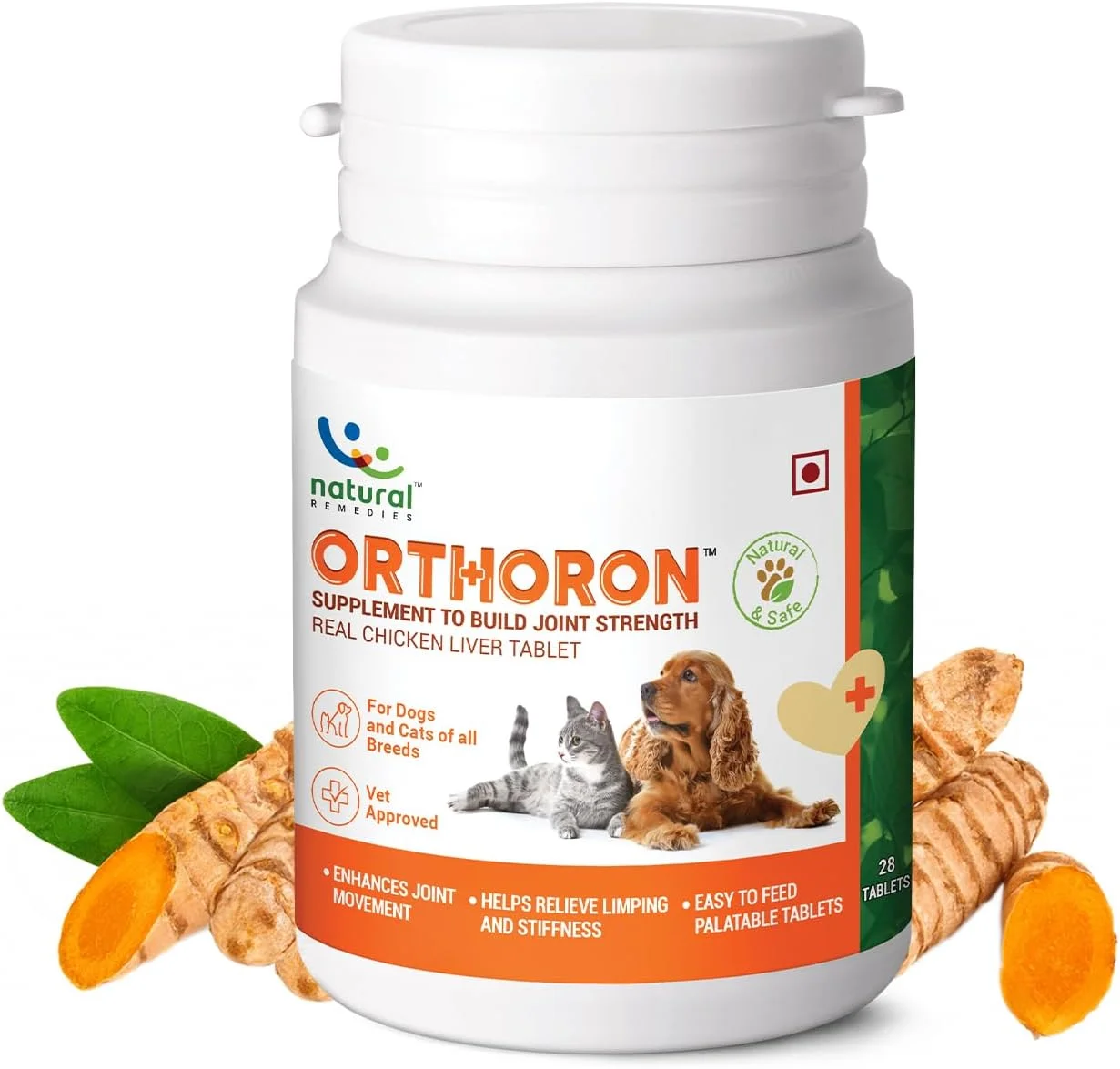 مکمل ارتون برای تقویت مفاصل، کمک به لنگش و خشکی، حاوی جگر مرغ واقعی، قرص های خوش خوراک و آسان برای مصرف سگ و گربه از تمام نژادها (بسته 2 عددی - 28 قرص در هر بسته)