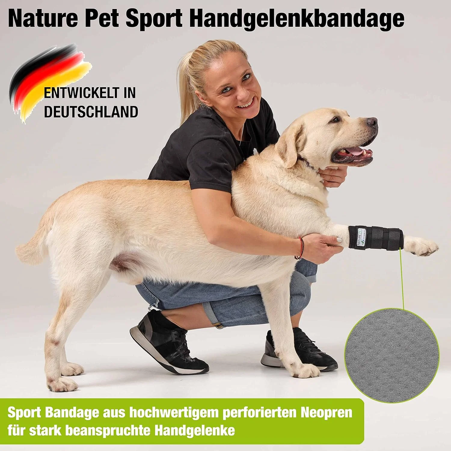بانداژ مچی محافظتی خودرویی Nature Pet M Sport CarpoLock برای سگ ها