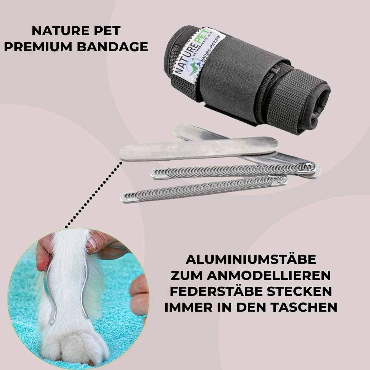 بانداژ مفصل کارپال ممتاز Nature Pet CarpoLock (متوسط)