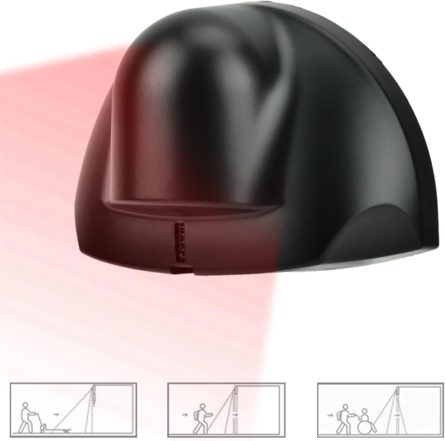 سنسور درب مایکروویو Cryfokt، سنسورهای اتوماتیک 24.125 گیگاهرتز، درب های اتوماتیک پلاستیکی ABS مشکی برای اماکن عمومی سنسور درب مایکروویو Cryfokt، سنسورهای اتوماتیک 24.125 گیگاهرتز، درب های اتوماتیک پلاستیکی ABS مشکی برای اماکن عمومی