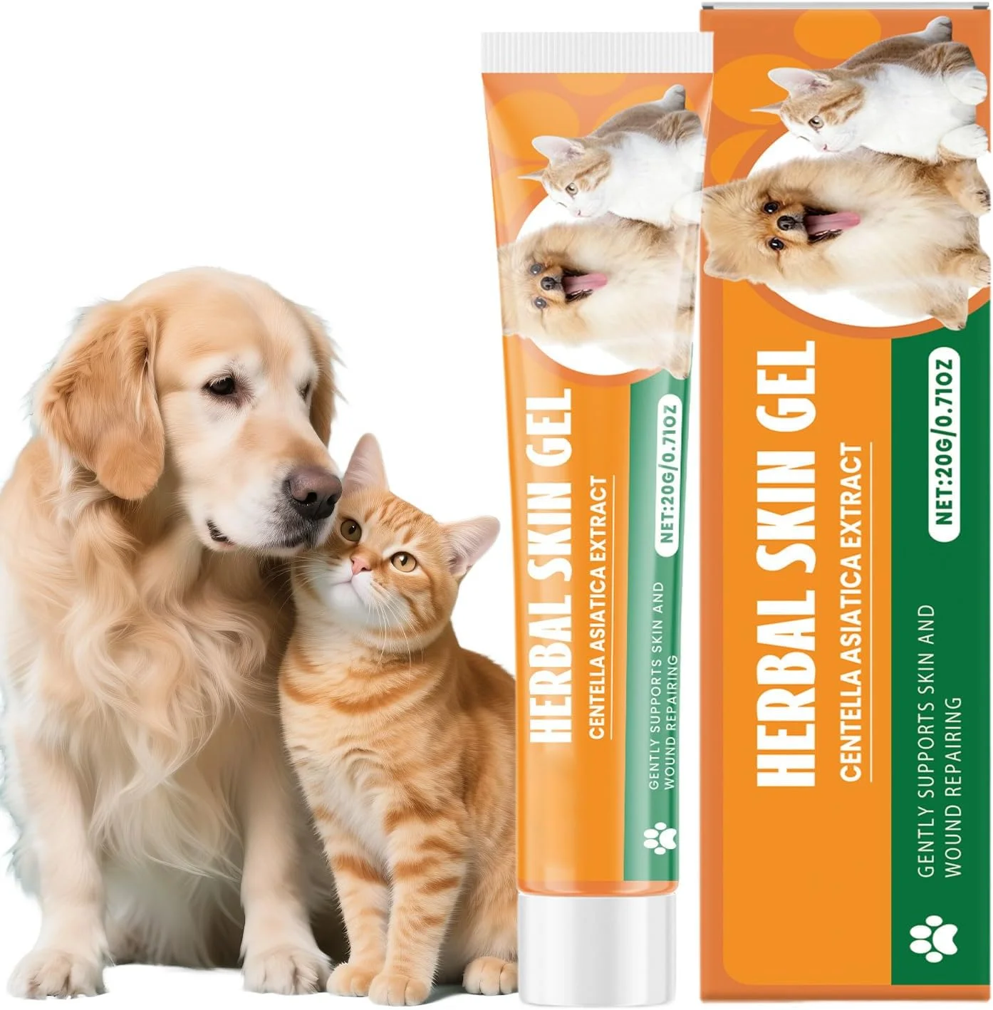 کرم تسکین خارش سگ - ژل مرطوب کننده طبیعی 20 گرمی | کرم ضد خارش سگ، برای مراقبت روزانه و سلامت حیوانات خانگی، گربه و توله سگ