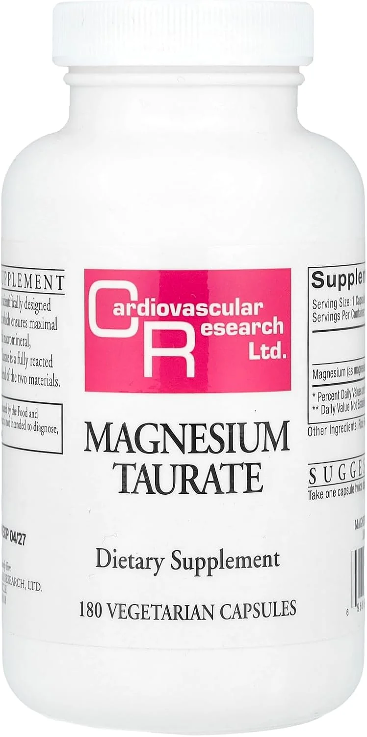 منیزیم تورات ۱۲۵ میلی گرمی Cardiovascular Research، سفید شیری، ۱۸۰ کپسول (MAGT2)