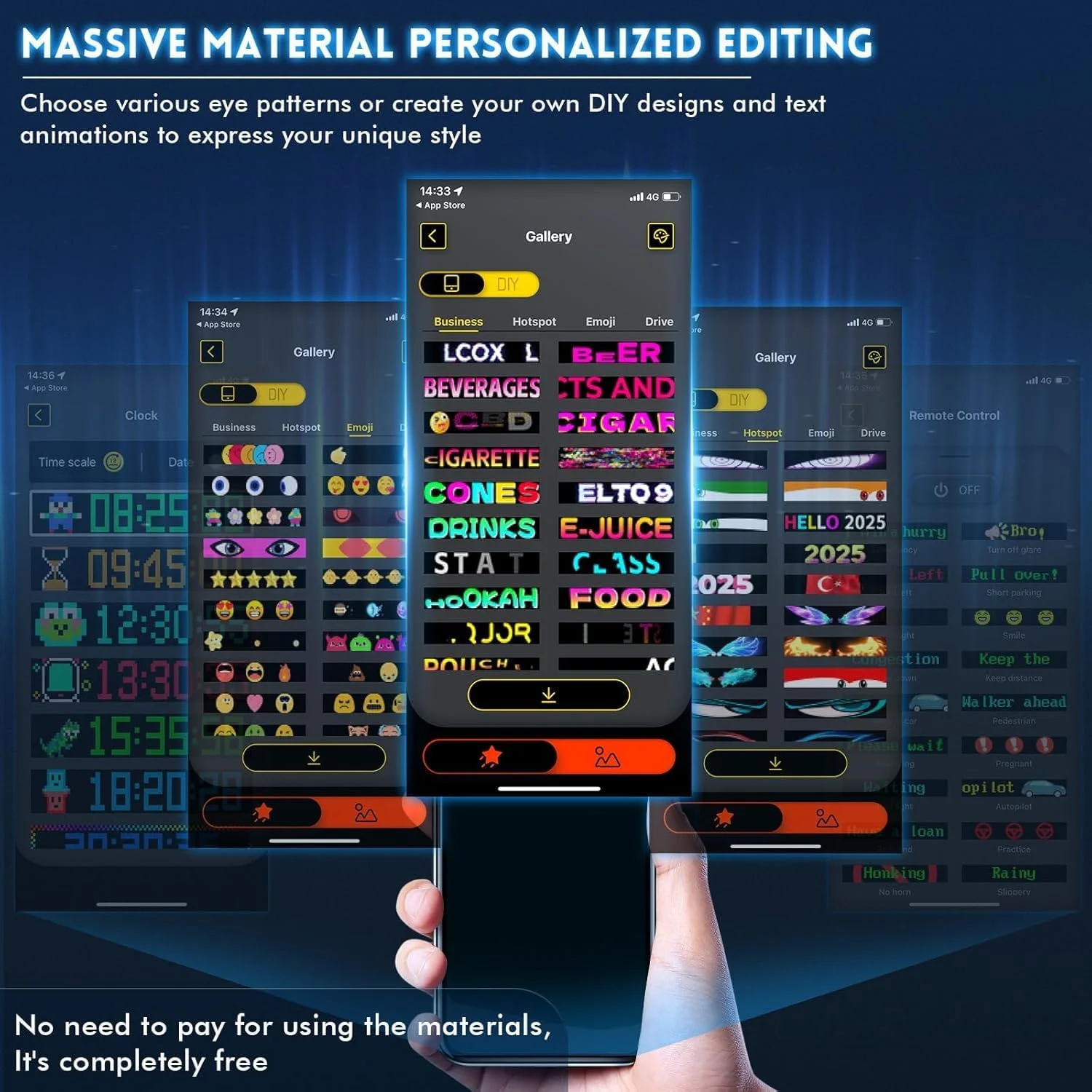 چراغ های طرح چشم شیطانی برای خودرو، چراغ های ال ای دی برنامه ریزی شدنی 60x12 سانتی متری برای شیشه جلوی خودرو/کامیون، پنل صفحه نمایش ال ای دی انعطاف پذیر DIY، چراغ های رنگارنگ هوشمند و پویا، صفحه نمایش نرم، 1 عدد