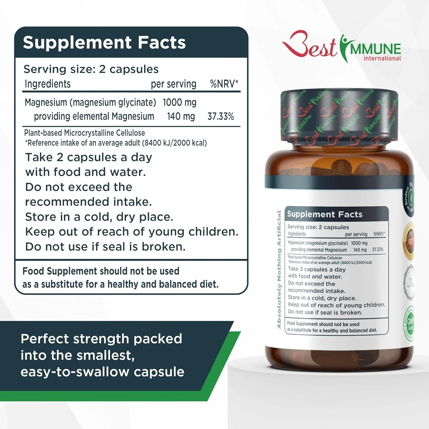 گلیسینات منیزیم طبیعی 500 میلی گرم، 100 کپسول گیاهی، نسبت ایده آل، فراهمی زیستی افزایش یافته گلیسینات منیزیم طبیعی 500 میلی گرم، 100 کپسول گیاهی، نسبت ایده آل، فراهمی زیستی افزایش یافته