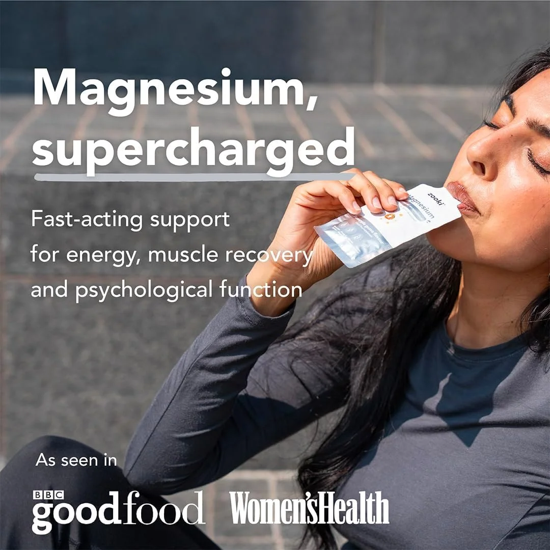 زوکي، ساشه های مایع منیزیم بیس گلیسینات لیپوزومال 1500 میلی گرم، 200 میلی گرم منیزیم المنتال | جذب 4 برابر بیشتر | خواب، استرس، عملکرد عضلات، گرفتگی عضلات، سلامت قلب (طعم آناناس گواوا 30 عدد 15 میلی لیتری)