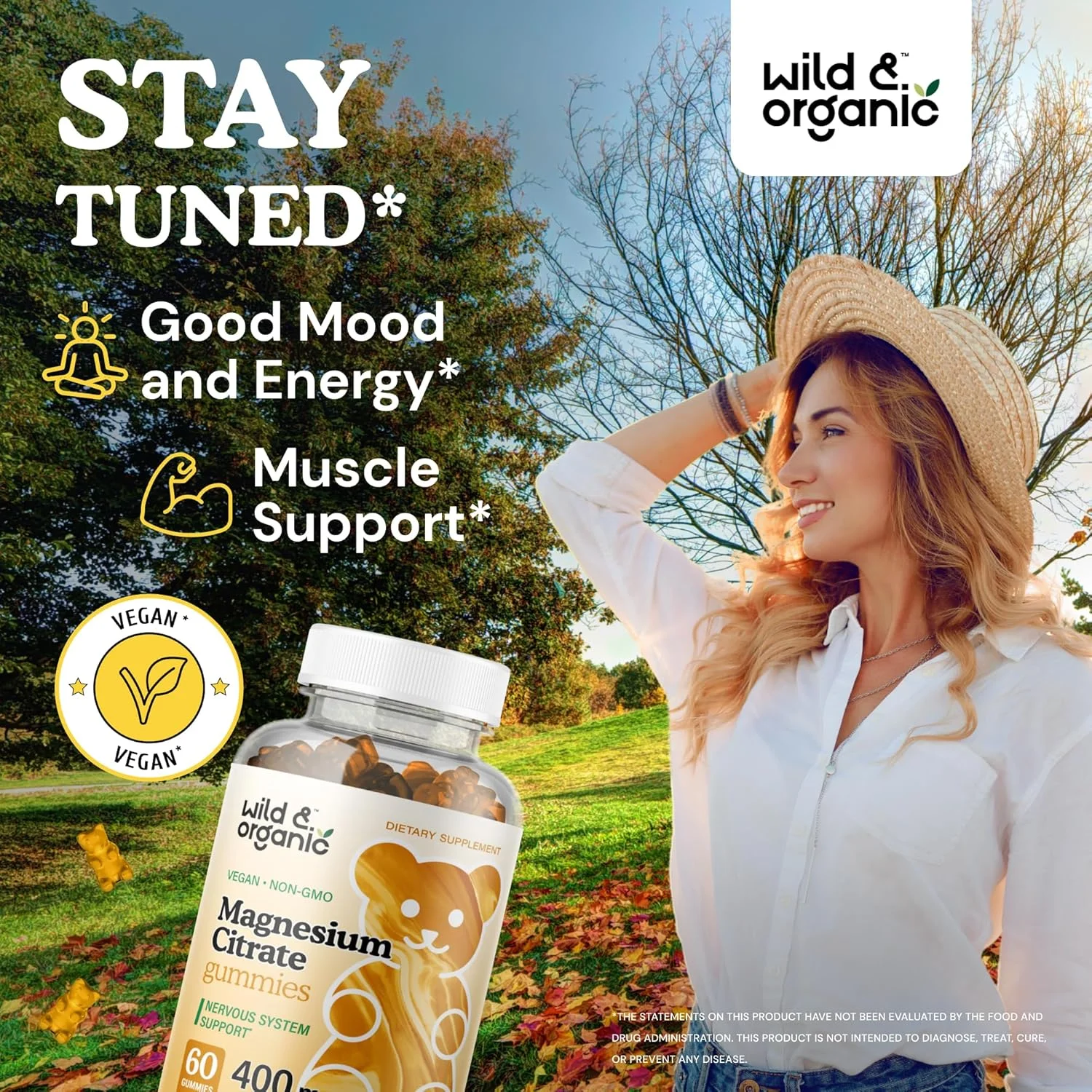 پاستیل سیترات منیزیم 400 میلی گرمی وحشی و ارگانیک - جویدنی های آرامش بخش برای خلق و خوی آرام - مکمل آرامش بخش سیترات منیزیم - 60 عدد جویدنی گیاهی و غیر GMO بر پایه پودر پاستیل سیترات منیزیم 400 میلی گرمی وحشی و ارگانیک - جویدنی های آرامش بخش برای خلق و خوی آرام - مکمل آرامش بخش سیترات منیزیم - 60 عدد جویدنی گیاهی و غیر GMO بر پایه پودر