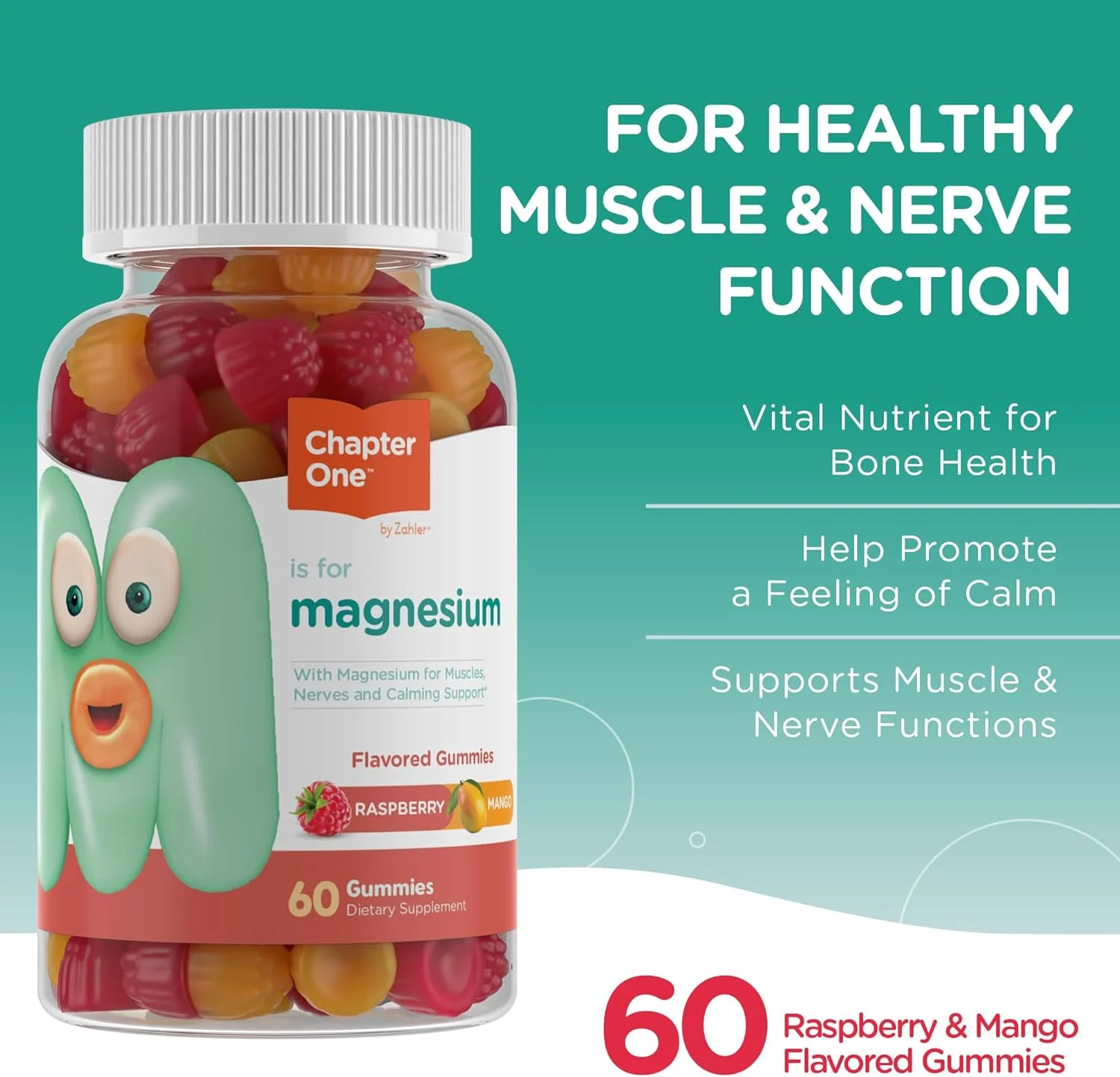 پاستیل منیزیم Chapter One Zahler، منیزیم با طعم عالی برای کودکان، منیزیم آرامبخش برای کودکان، پاستیل منیزیم برای زنان و مردان، با طعم تمشک و انبه، دارای گواهی کوشر، (60 پاستیل طعمدار) پاستیل منیزیم Chapter One Zahler، منیزیم با طعم عالی برای کودکان، منیزیم آرامبخش برای کودکان، پاستیل منیزیم برای زنان و مردان، با طعم تمشک و انبه، دارای گواهی کوشر، (60 پاستیل طعمدار)