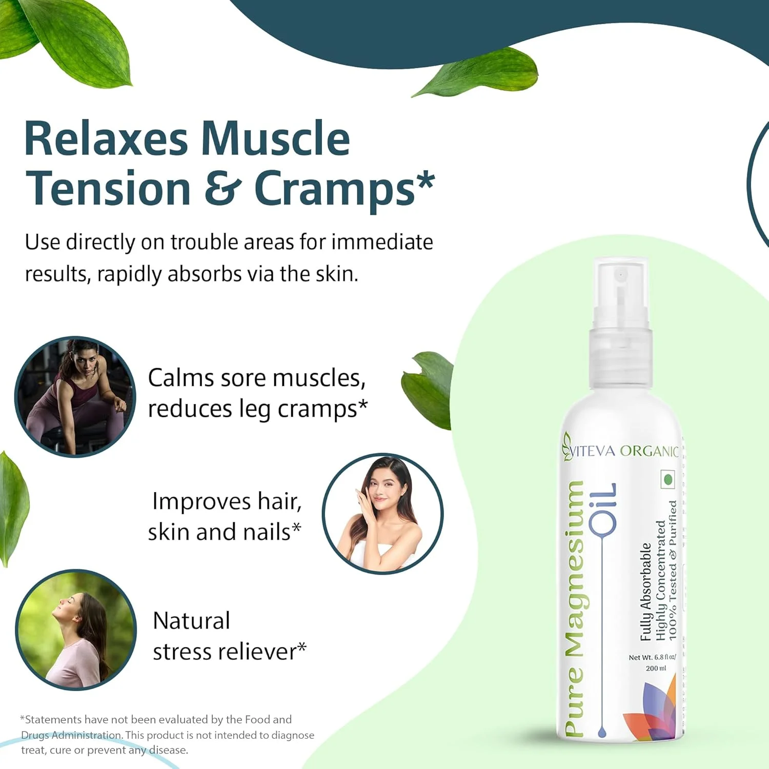 روغن منیزیم خالص | اسپری کلرید منیزیم 100% خالص از بستر دریایی باستانی زکستین | برای آرامش و احیای عضلات و مفاصل، ریکاوری از گرفتگی عضلات، تناسب اندام | بطری 200 میلی لیتری روغن منیزیم خالص | اسپری کلرید منیزیم 100% خالص از بستر دریایی باستانی زکستین | برای آرامش و احیای عضلات و مفاصل، ریکاوری از گرفتگی عضلات، تناسب اندام | بطری 200 میلی لیتری