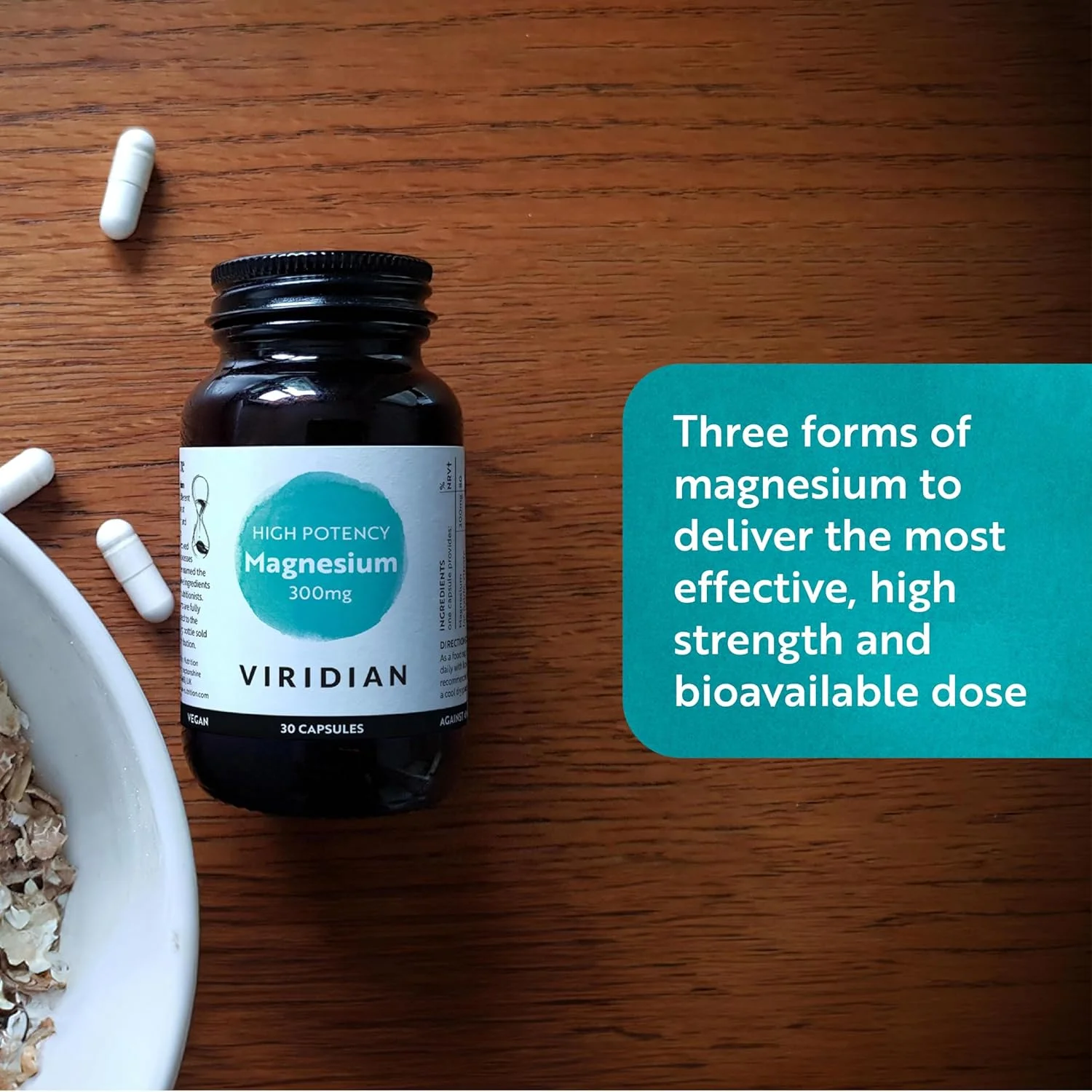 ویریدیان منیزیم با قدرت بالا 300 میلی گرم 30 کپسول گیاهی ویریدیان منیزیم با قدرت بالا 300 میلی گرم 30 کپسول گیاهی