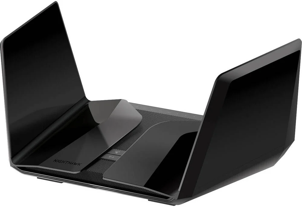روتر Netgear Nighthawk Tri-Band WiFi 6E، (تا 10.8 گیگابیت بر ثانیه) با باند 6 گیگاهرتز جدید، 2.4 گیگاهرتز (1200 مگابیت بر ثانیه)، 5 گیگاهرتز (4800 مگابیت بر ثانیه) و 6 گیگاهرتز (4800 مگابیت بر ثانیه)، حداکثر توان عملیاتی 10800 مگابیت بر ثانیه، 8x آنتن داخلی، مشکی | RAXE500 روتر Netgear Nighthawk Tri-Band WiFi 6E، (تا 10.8 گیگابیت بر ثانیه) با باند 6 گیگاهرتز جدید، 2.4 گیگاهرتز (1200 مگابیت بر ثانیه)، 5 گیگاهرتز (4800 مگابیت بر ثانیه) و 6 گیگاهرتز (4800 مگابیت بر ثانیه)، حداکثر توان عملیاتی 10800 مگابیت بر ثانیه، 8x آنتن داخلی، مشکی | RAXE500