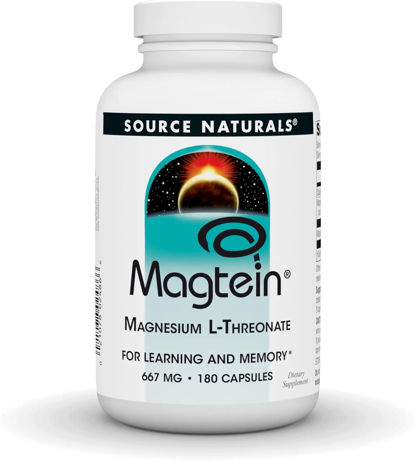 کپسول های منیزیم ال-ترئونات Magtein Source Naturals (667 میلی گرم، 180 عدد) کپسول های منیزیم ال-ترئونات Magtein Source Naturals (667 میلی گرم، 180 عدد)