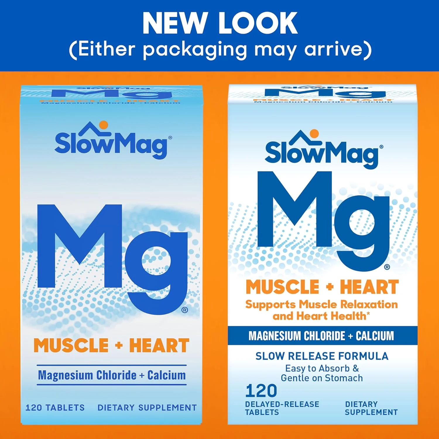 مکمل منیزیم کلرید و کلسیم SlowMag Mg Muscle + Heart، 120 عدد مکمل منیزیم کلرید و کلسیم SlowMag Mg Muscle + Heart، 120 عدد