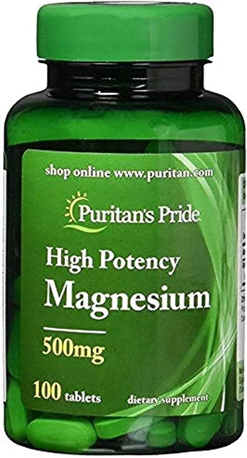 قرص های منیزیم با قدرت بالا Puritan's Pride (500 میلی گرم، 100 عدد)
