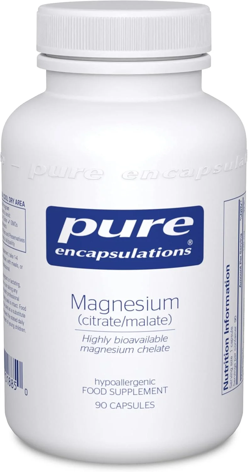 منیزیم (سیترات/مالات) Pure Encapsulations، 120 میلی گرم - منیزیم کلات با قابلیت جذب بالا - 90 کپسول منیزیم (سیترات/مالات) Pure Encapsulations، 120 میلی گرم - منیزیم کلات با قابلیت جذب بالا - 90 کپسول
