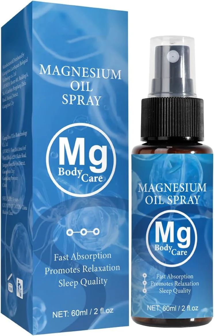 اسپری روغن منیزیم ارگانیک ممتاز، 100% خالص، اسپری مواد معدنی با جذب سریع برای صورت، بدن و پاها، فرمول سبک وزن در بطری شیشه ای سازگار با محیط زیست، 60 میلی لیتر اسپری روغن منیزیم ارگانیک ممتاز، 100% خالص، اسپری مواد معدنی با جذب سریع برای صورت، بدن و پاها، فرمول سبک وزن در بطری شیشه ای سازگار با محیط زیست، 60 میلی لیتر