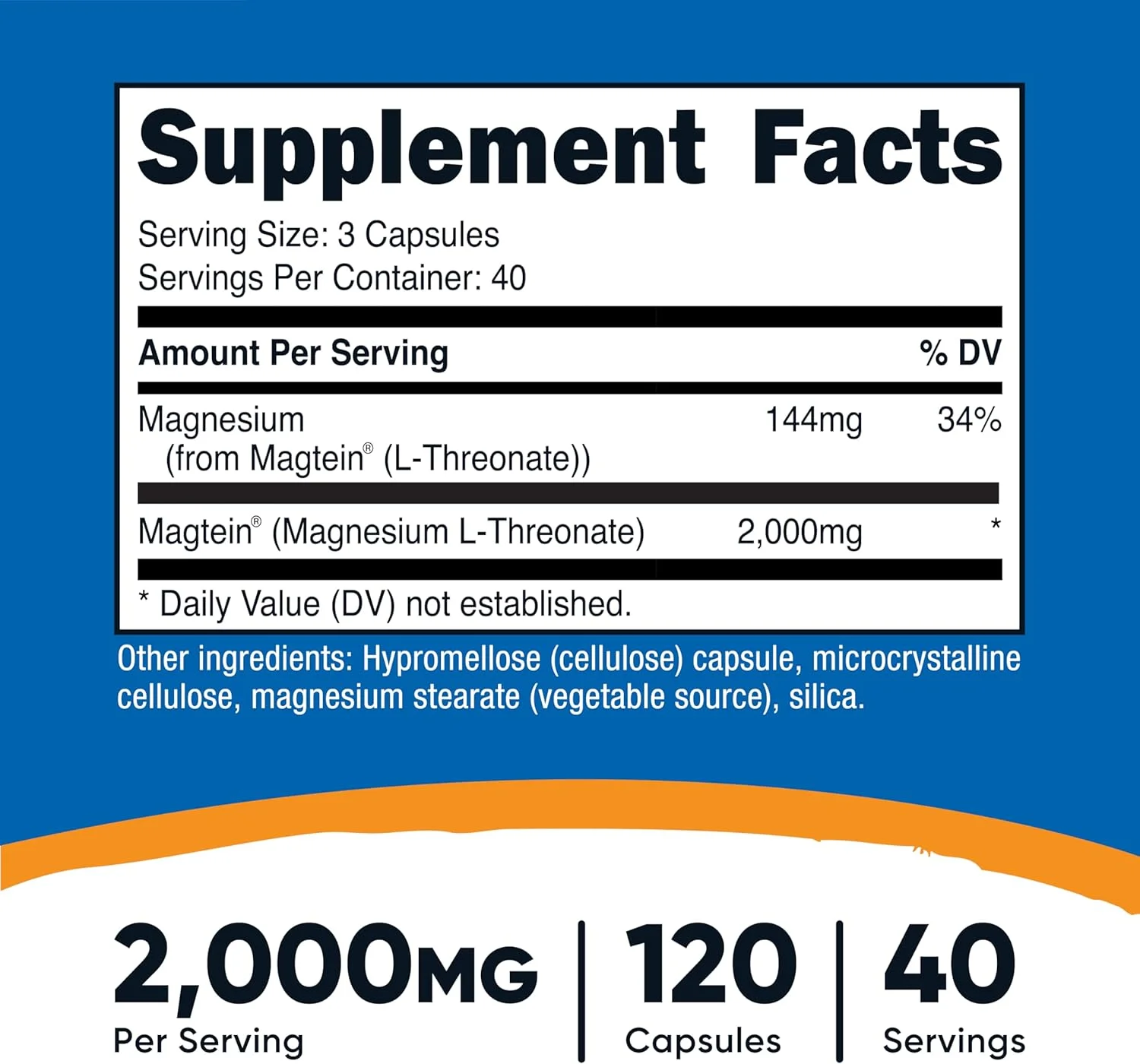 کپسول منیزیم ال-ترئونات نوتریکاست با Magtein 2000 میلیگرم، 120 عدد - غیر GMO، بدون گلوتن، مناسب گیاهخواران کپسول منیزیم ال-ترئونات نوتریکاست با Magtein 2000 میلیگرم، 120 عدد - غیر GMO، بدون گلوتن، مناسب گیاهخواران