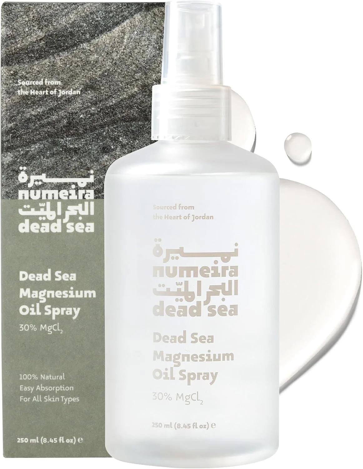 اسپری روغن منیزیم دریای مرده، منیزیم کلرید خالص از اردن، روغن منیزیم با مواد معدنی کمیاب، اسپری منیزیم برای پاها، خواب و عضلات، 250 میلی لیتر اسپری روغن منیزیم دریای مرده، منیزیم کلرید خالص از اردن، روغن منیزیم با مواد معدنی کمیاب، اسپری منیزیم برای پاها، خواب و عضلات، 250 میلی لیتر