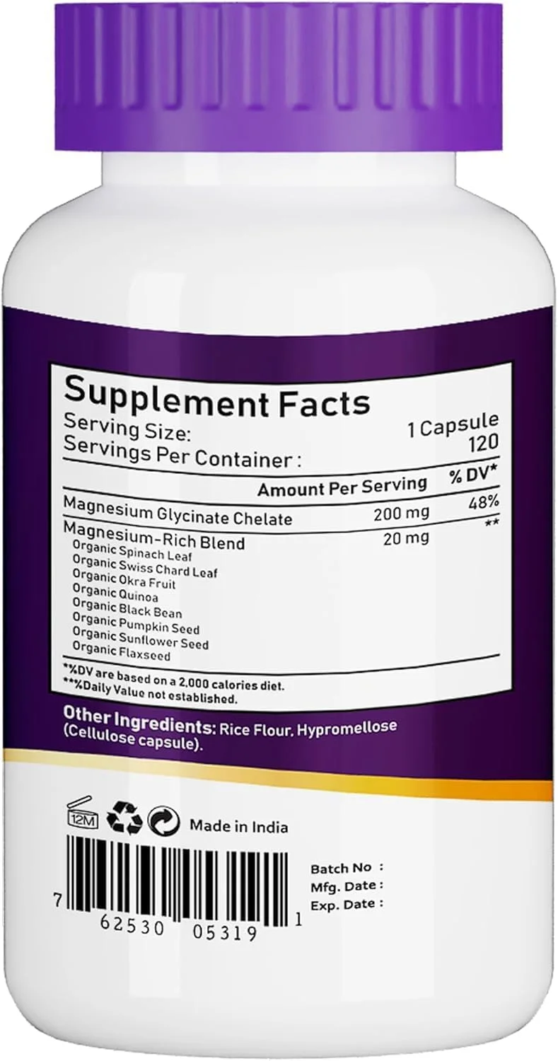 ان بی ال منیزیم گلیسینات کلات طبیعی 200 میلی گرم - 120 کپسول - پشتیبانی از عملکرد عضلات و اعصاب، سلامت استخوان و آرامش - دارای گواهی حلال ان بی ال منیزیم گلیسینات کلات طبیعی 200 میلی گرم - 120 کپسول - پشتیبانی از عملکرد عضلات و اعصاب، سلامت استخوان و آرامش - دارای گواهی حلال