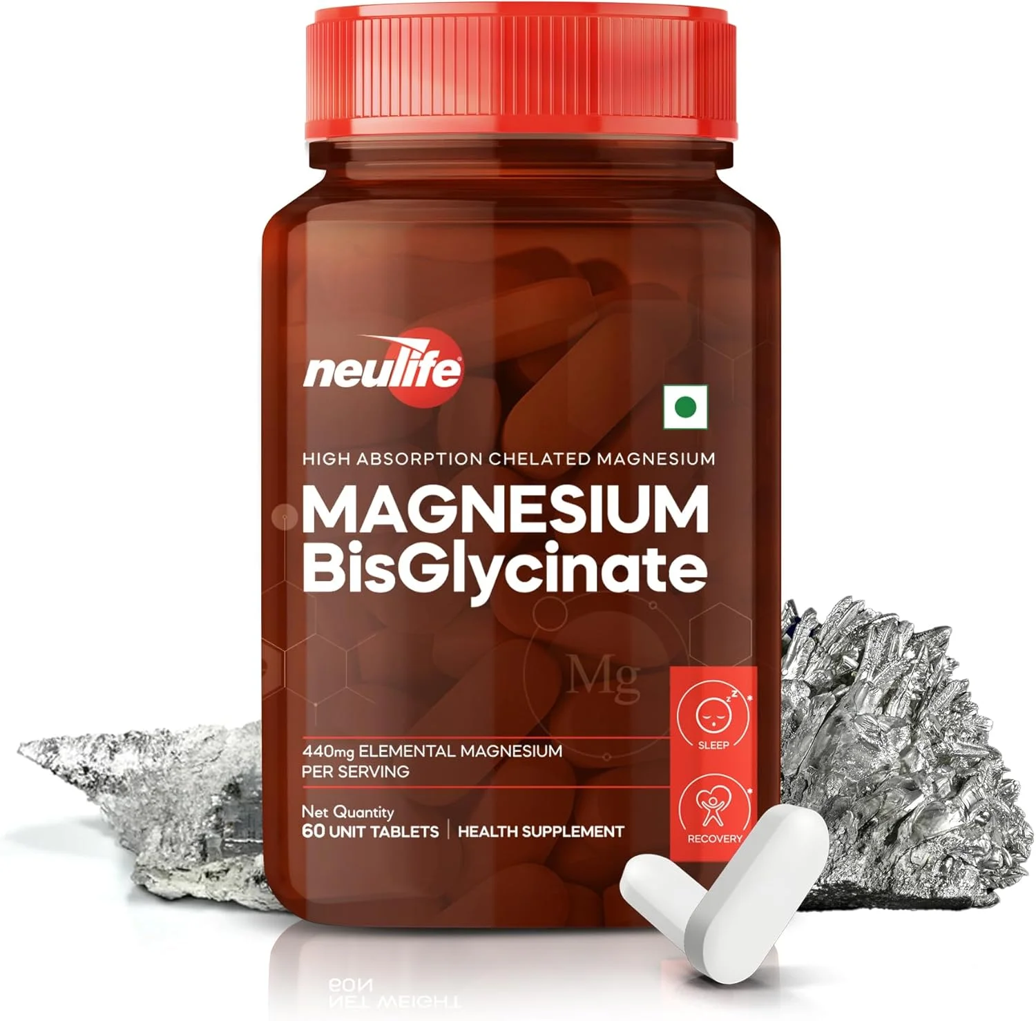 نئولایف، منیزیم بیس گلیسینات با جذب بالا - فرمول قوی (60 عدد)
