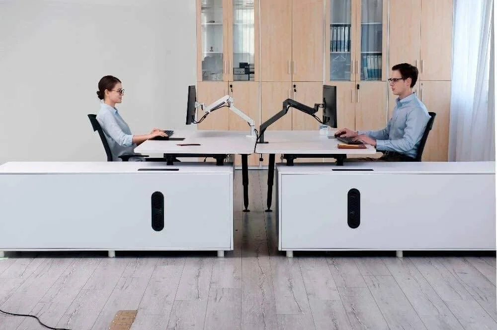 پایه نگهدارنده مانیتور آلومینیومی قابل تنظیم 13-34 اینچ با قابلیت چرخش 360 درجه و فنر گازی پایه نگهدارنده مانیتور آلومینیومی قابل تنظیم 13-34 اینچ با قابلیت چرخش 360 درجه و فنر گازی