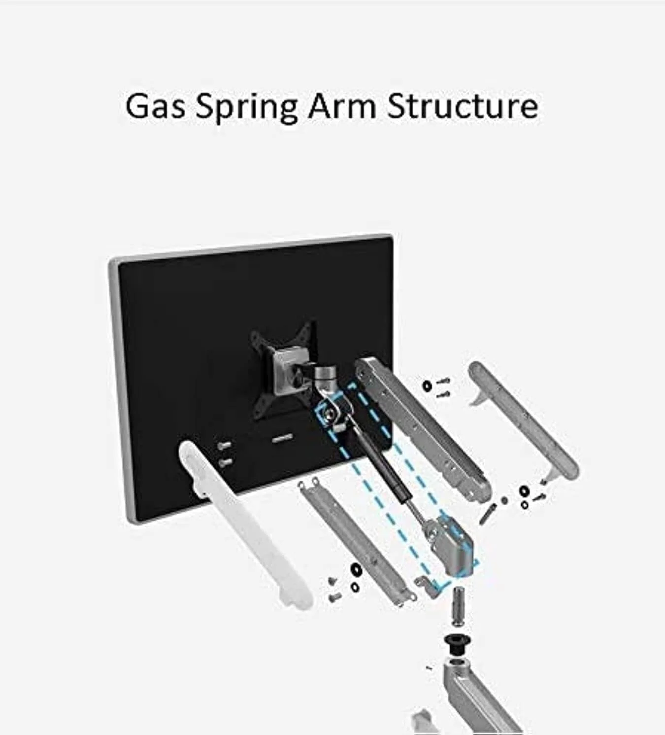 پایه نگهدارنده مانیتور آلومینیومی قابل تنظیم 13-34 اینچ با قابلیت چرخش 360 درجه و فنر گازی پایه نگهدارنده مانیتور آلومینیومی قابل تنظیم 13-34 اینچ با قابلیت چرخش 360 درجه و فنر گازی