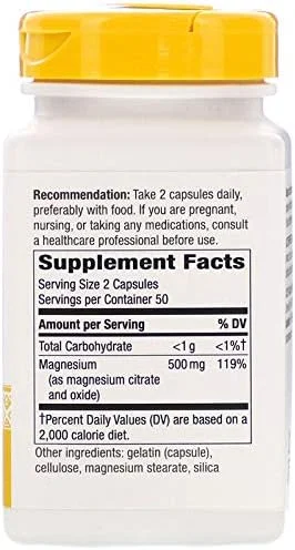 منیزیم Nature's Way، ۱۰۰ عدد کپسول منیزیم Nature's Way، ۱۰۰ عدد کپسول