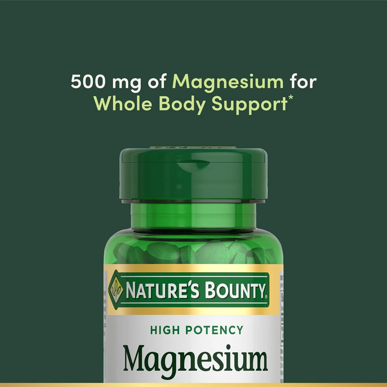 منیزیم با قدرت بالا Nature's Bounty، 500 میلی گرم، 100 قرص (بسته 6 عددی) منیزیم با قدرت بالا Nature's Bounty، 500 میلی گرم، 100 قرص (بسته 6 عددی)