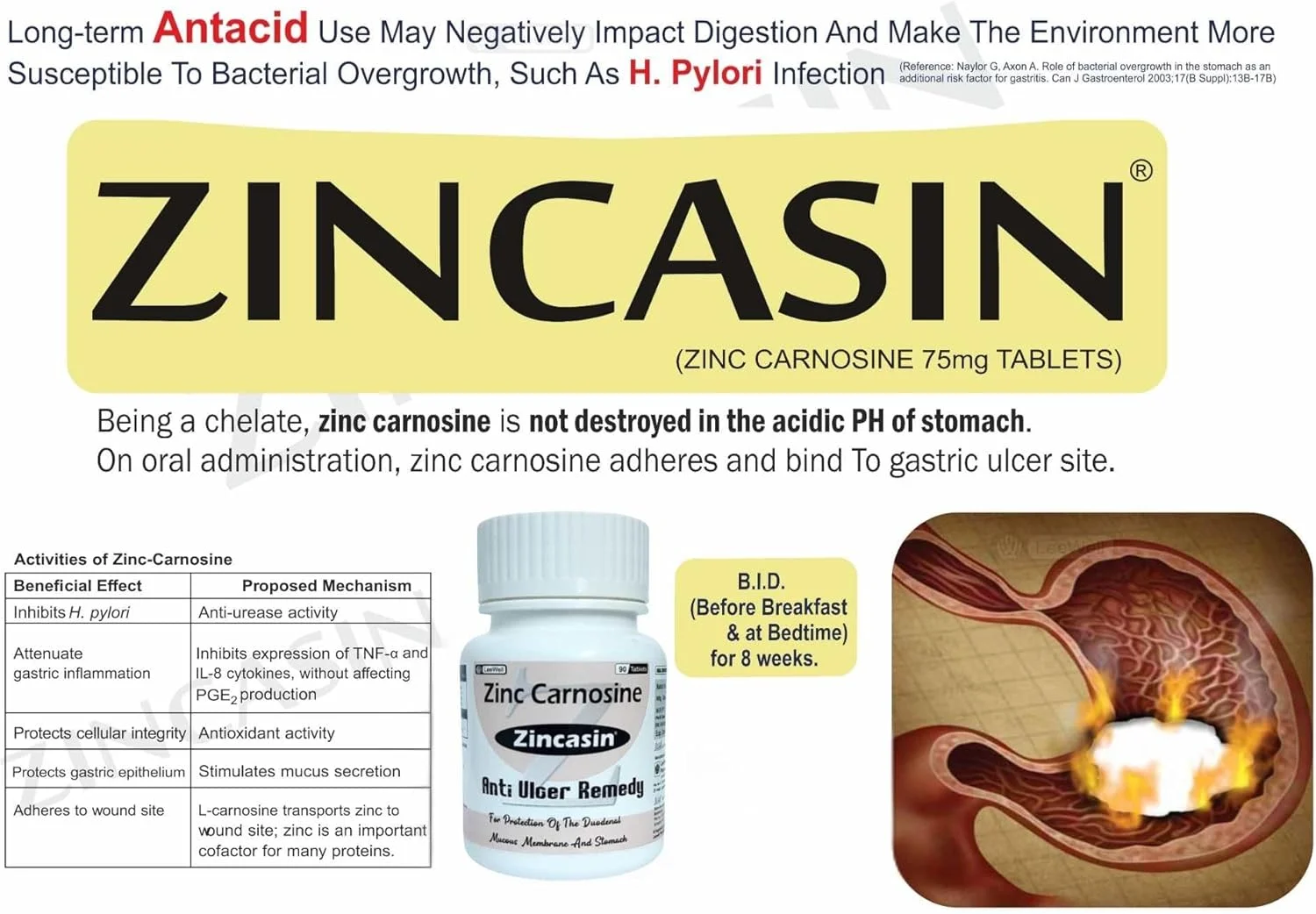 زینکاسین با کمپلکس زینک ال کارنوزین 75 میلی گرم | پشتیبانی از دستگاه گوارش و مکمل سلامت روده | کمک به محافظت از پوشش معده - 90 قرص گیاهی زینکاسین با کمپلکس زینک ال کارنوزین 75 میلی گرم | پشتیبانی از دستگاه گوارش و مکمل سلامت روده | کمک به محافظت از پوشش معده - 90 قرص گیاهی