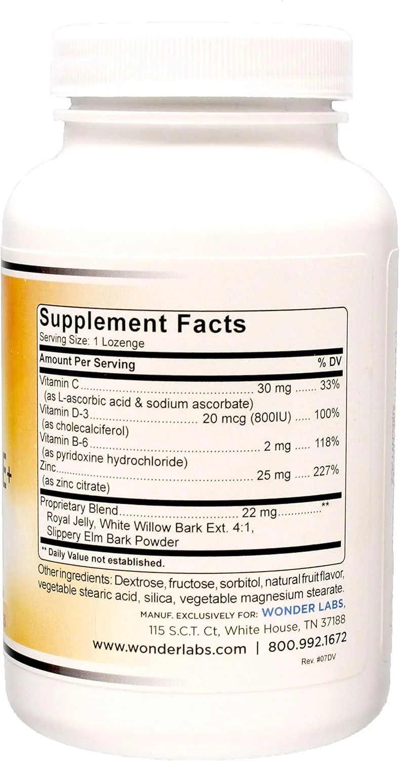 قرصهای مکیدنی زینک واندر لابراتوریز با ویتامین C - با طعم میوه، قرصهای مکیدنی برای پشتیبانی از سیستم ایمنی سالم با 25 میلیگرم مکمل زینک در هر قرص + 30 میلیگرم ویتامین C - 100 عدد قرصهای مکیدنی زینک واندر لابراتوریز با ویتامین C - با طعم میوه، قرصهای مکیدنی برای پشتیبانی از سیستم ایمنی سالم با 25 میلیگرم مکمل زینک در هر قرص + 30 میلیگرم ویتامین C - 100 عدد