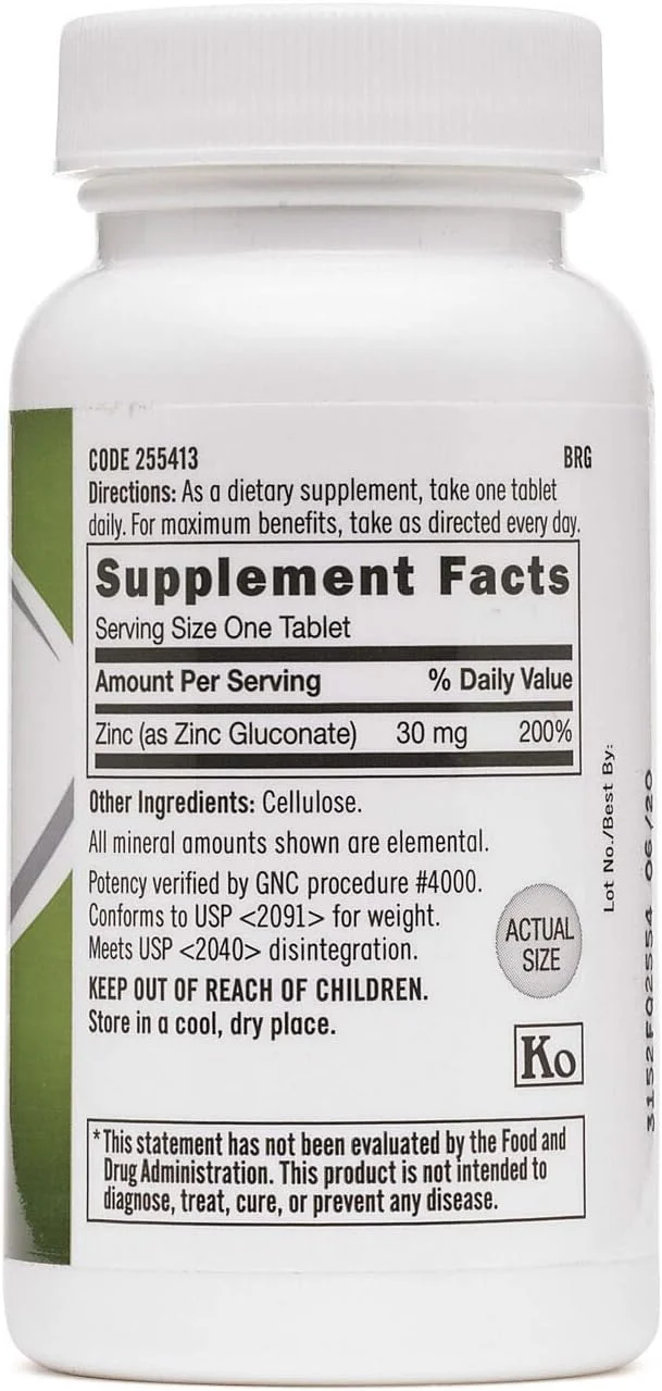 روی 30 میلی گرم GNC روی 30 میلی گرم GNC