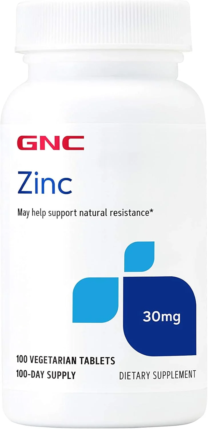 جی ان سی زینک 30 میلی گرم، 100 قرص، پشتیبانی از مقاومت طبیعی در سیستم ایمنی