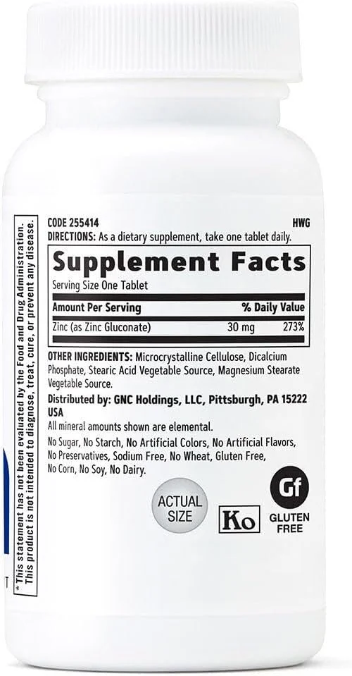 جی ان سی زینک 30 میلی گرم، 100 قرص، پشتیبانی از مقاومت طبیعی در سیستم ایمنی جی ان سی زینک 30 میلی گرم، 100 قرص، پشتیبانی از مقاومت طبیعی در سیستم ایمنی