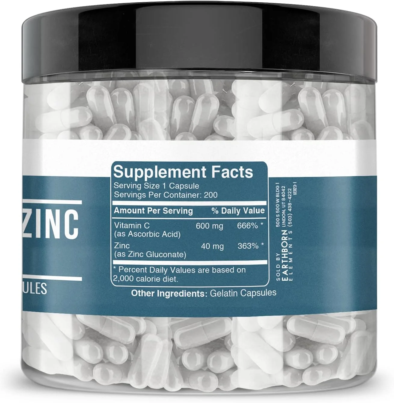 مکمل ویتامین C به همراه گلوکونات روی Earthborn Elements، (200 کپسول) پشتیبانی از سلامت ترکیبی، غیر GMO، بدون گلوتن مکمل ویتامین C به همراه گلوکونات روی Earthborn Elements، (200 کپسول) پشتیبانی از سلامت ترکیبی، غیر GMO، بدون گلوتن