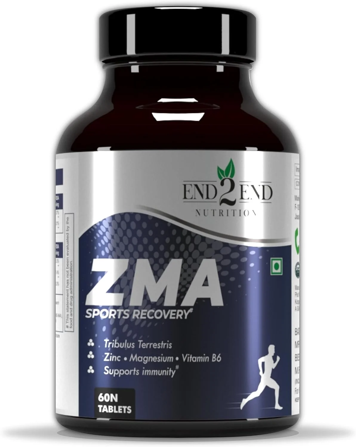 مکمل زینک منیزیم آسپارتات (ZMA) اند تو اند نوتریشن برای آقایان و بانوان به همراه تریبولوس، ویتامین B6 و پیپرین | جذب بالا برای خواب بهتر، گرفتگی عضلات، سلامت اعصاب و ریکاوری ورزشی