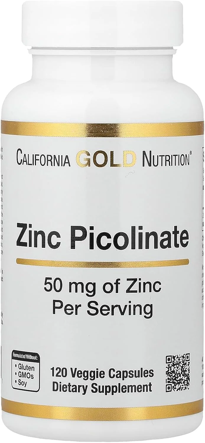 کپسول زینک پیکولینات کالیفرنیا گلد نیوتریشن، 50 میلی گرم، 120 عدد کپسول گیاهی کپسول زینک پیکولینات کالیفرنیا گلد نیوتریشن، 50 میلی گرم، 120 عدد کپسول گیاهی