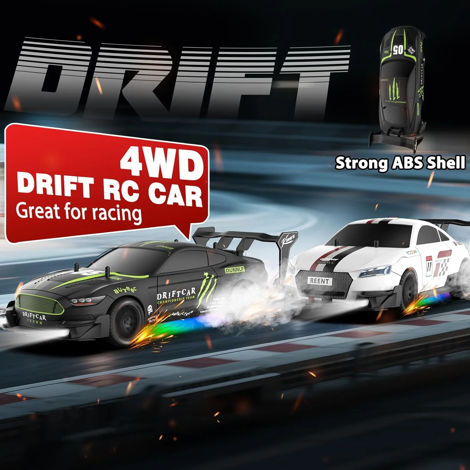 ماشین دریفت کنترلی مدل 1:16 مناسب کودکان (مشکی-2)