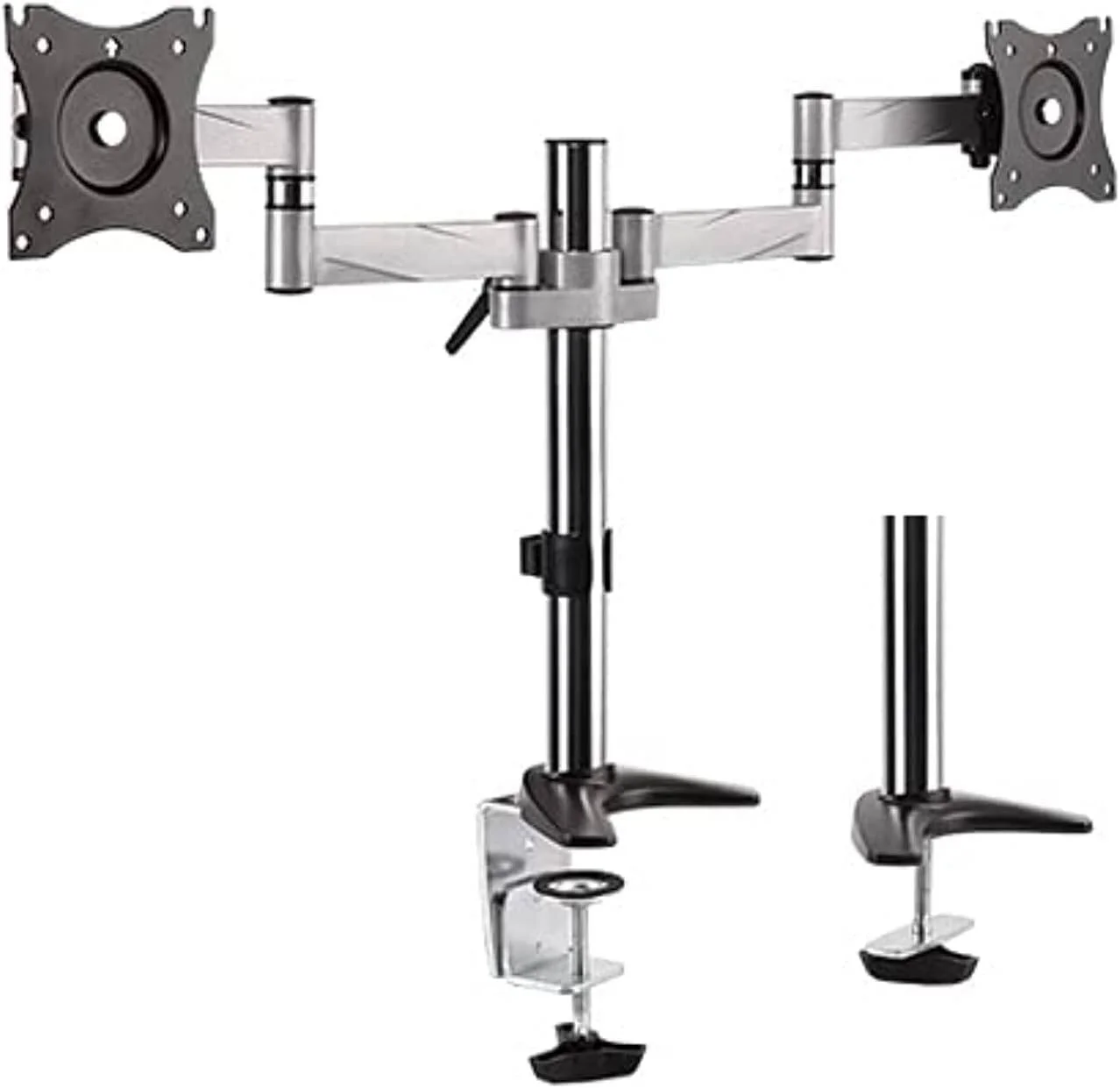 پایه رومیزی دو مانیتوره Skill Tech با قابلیت تنظیم ارتفاع، مناسب برای مانیتورهای 13 تا 27 اینچ، بازوی متحرک با فنر گازی، ساخته شده از آلومینیوم پایه رومیزی دو مانیتوره Skill Tech با قابلیت تنظیم ارتفاع، مناسب برای مانیتورهای 13 تا 27 اینچ، بازوی متحرک با فنر گازی، ساخته شده از آلومینیوم