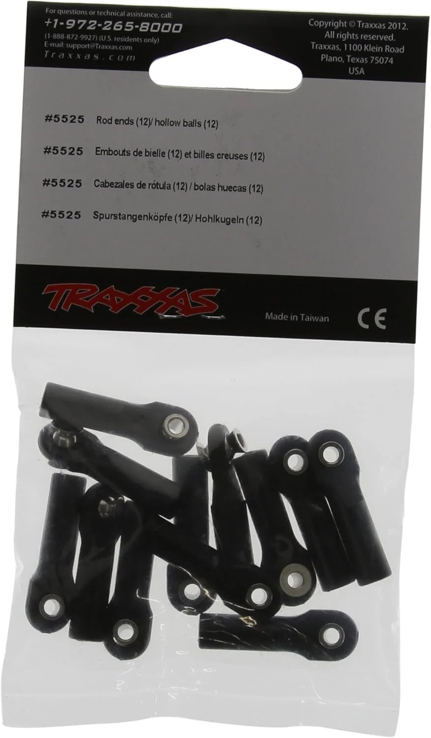 تراکسس سر میله با توپ های توخالی، بسته 12 عددی قطعات آرسی، مشکی