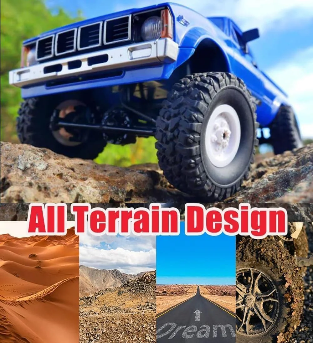 ماشین کنترلی صخره نورد دبلیو پی ال مدل C24، کامیون کنترلی 4x4 آفرود RTR، مقیاس 1/16، کامیون کنترلی تمام زمینی 2.4 گیگاهرتز با فرمان متناسب، چراغ های ال ای دی، اسباب بازی سرگرمی بزرگسالان