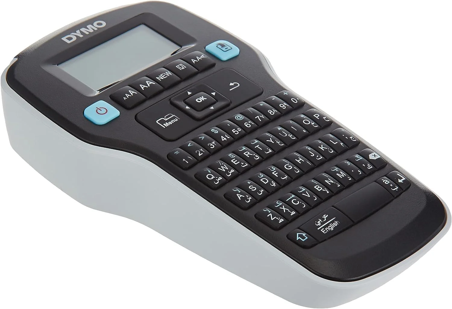 دستگاه چاپ لیبل دایمو مدل Lm160 D1 Labelmanager به همراه صفحه کلید انگلیسی و عربی و یک عدد نوار 12 میلیمتری در 3 متری، مشکی، 2097037