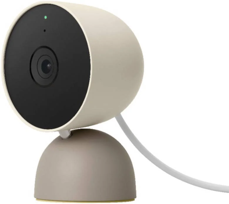 دوربین امنیتی سیمی داخلی گوگل نست کم، رزولوشن 1920 x 1080 با سرعت 30 فریم بر ثانیه، دید در شب تا 15 فوت، اتصال Wi-Fi دو بانده، میدان دید مورب 135 درجه، تشخیص حرکت، رنگ کتانی | GA03179-
