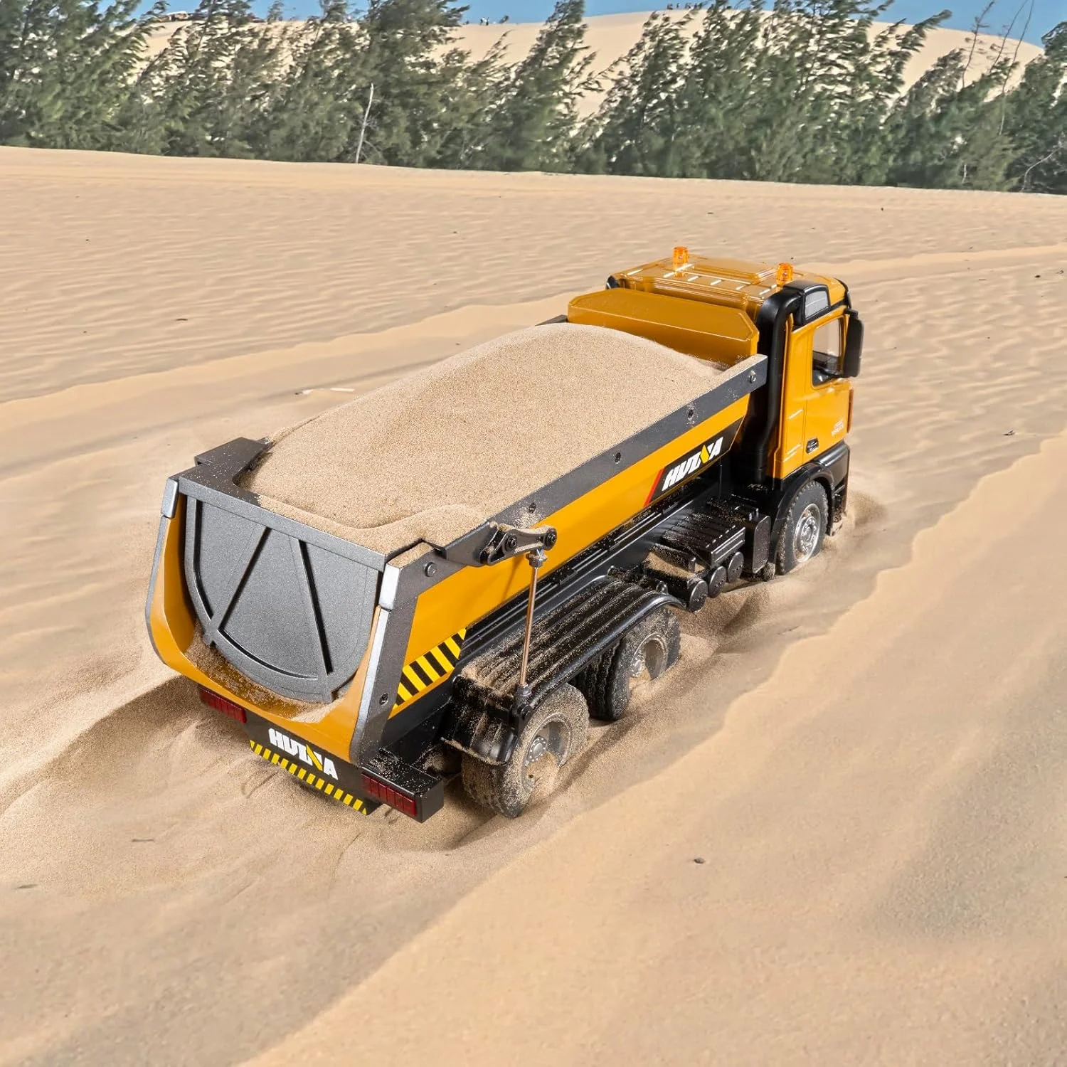 اسباب بازی کامیون کمپرسی کنترلی، کامیون کمپرسی کنترلی 10 کاناله برای پسران، ماشین های ساختمانی فلزی سنگین، ظرفیت بارگیری 7 کیلوگرم، ایده های هدیه تولد برای کودکان و بزرگسالان، کامیون های مقیاس 1/14 (همراه با هدیه)