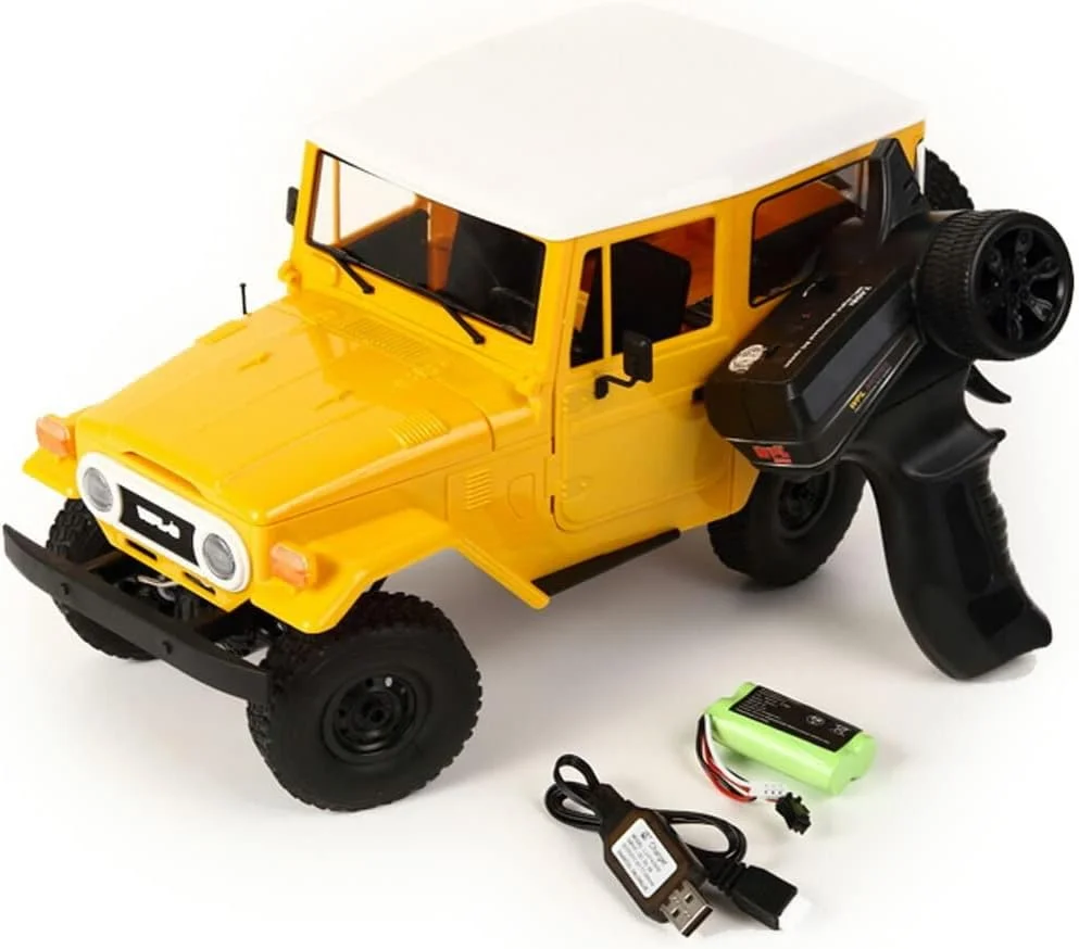 ماشین صخره نورد کنترلی YIKESHU مدل RC، کامیون 4x4 WPL C34 RTR، کامیون کنترلی از راه دور 2.4 گیگاهرتز 1/16، ماشین صخره نورد RC مناسب تمام سطوح، ماشین آفرود تمام مقیاس، ماشین سرگرمی واقعی RTR مناسب بزرگسالان